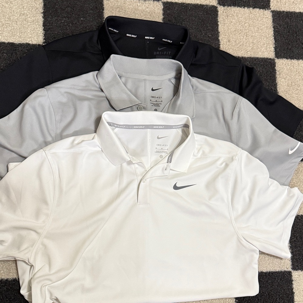 Nike Men's Golf Polo Trio - Black, Gray, White